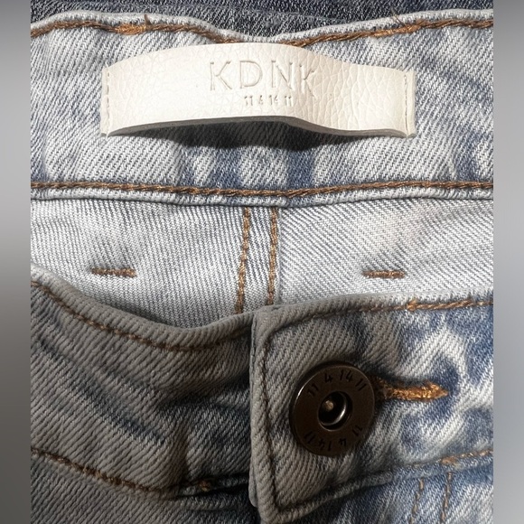 Kdnk mens size 32 distressed slim fit punk biker jeans. - Picture 5 of 5